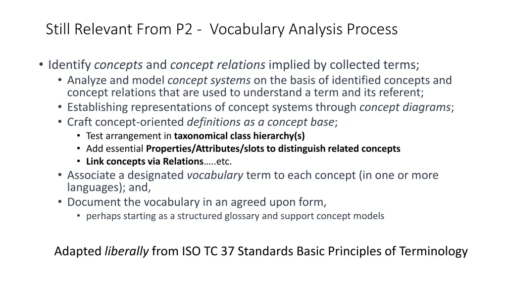still relevant from p2 vocabulary analysis process