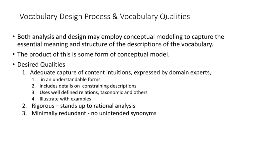 vocabulary design process vocabulary qualities