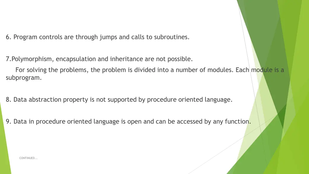 6 program controls are through jumps and calls