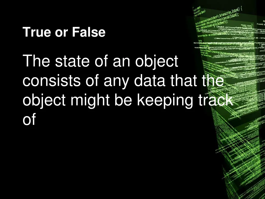 true or false 2