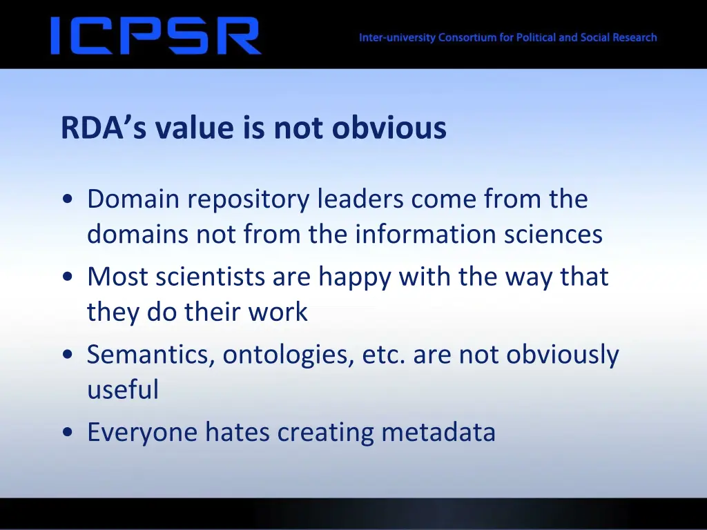 rda s value is not obvious