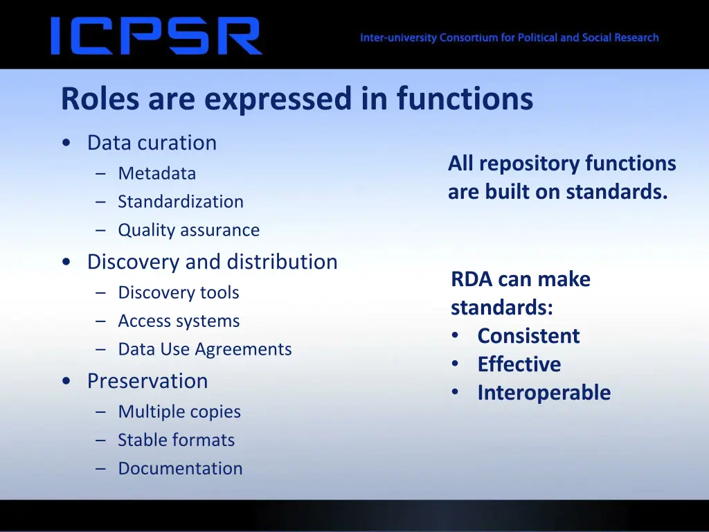 roles are expressed in functions