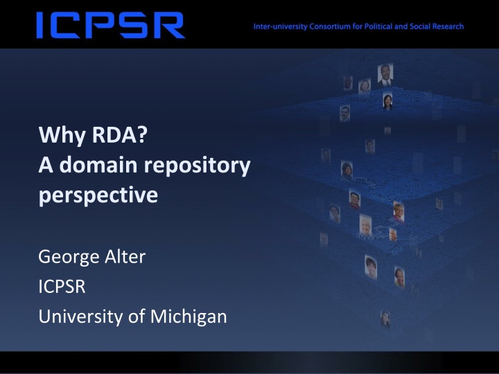why rda a domain repository perspective
