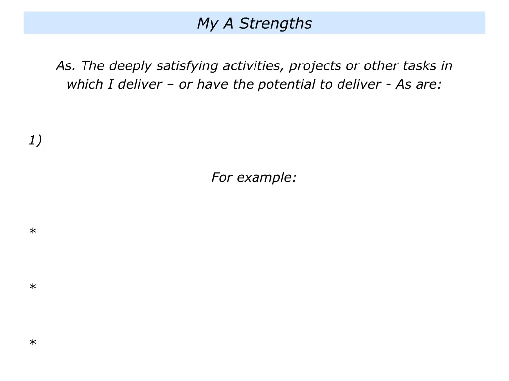my a strengths