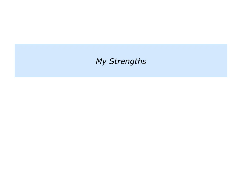 my strengths 1