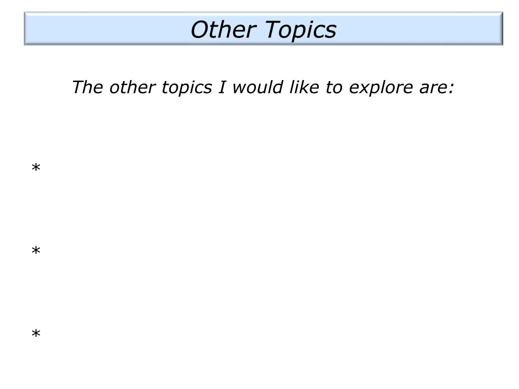 other topics 1