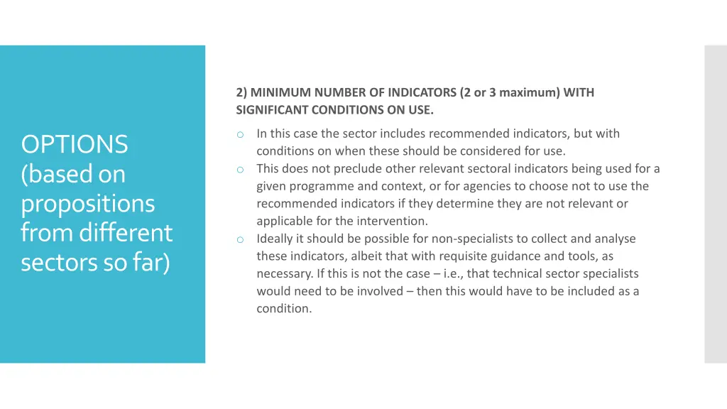 2 minimum number of indicators 2 or 3 maximum