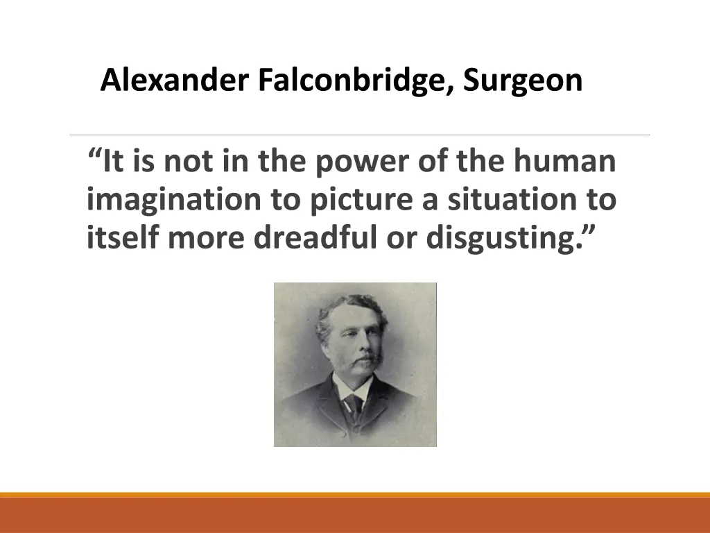 alexander falconbridge surgeon