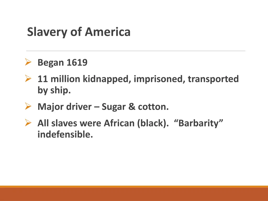 slavery of america