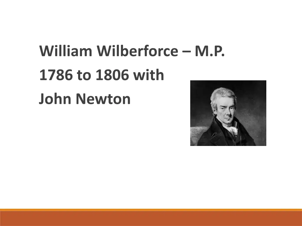 william wilberforce m p 1786 to 1806 with john