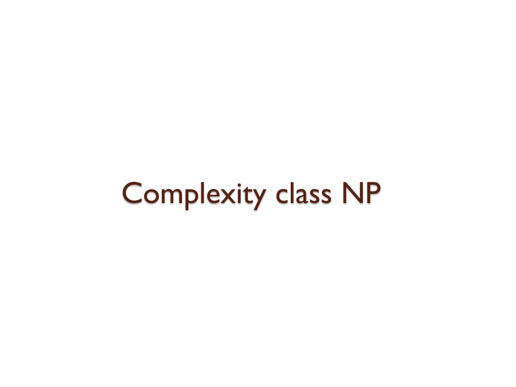 complexity class np