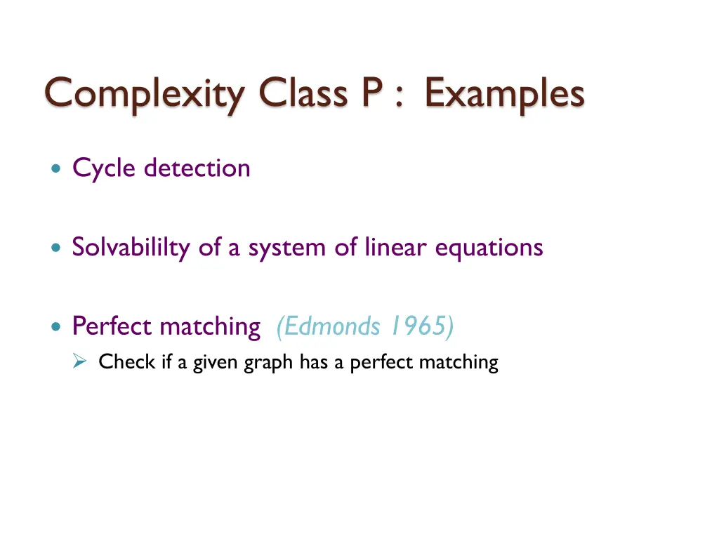 complexity class p examples 2