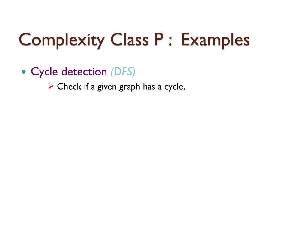 complexity class p examples