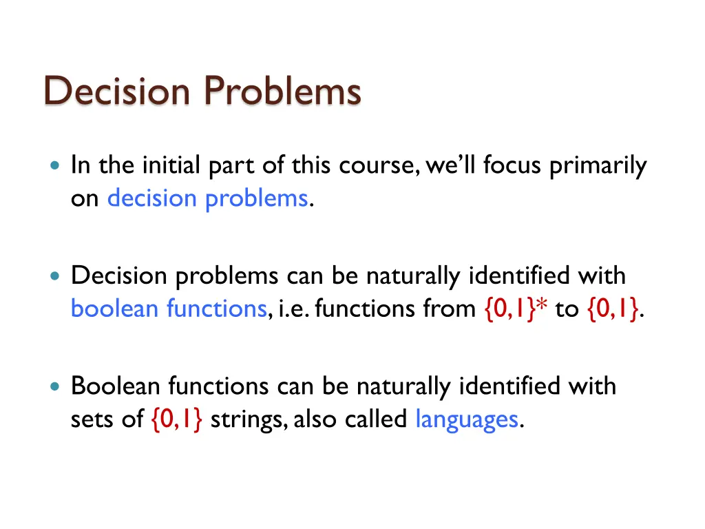 decision problems 2