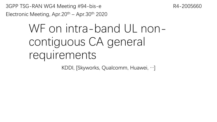 3gpp tsg ran wg4 meeting 94 bis e electronic