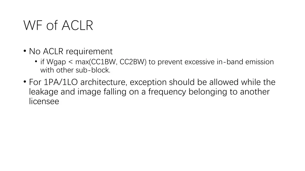 wf of aclr