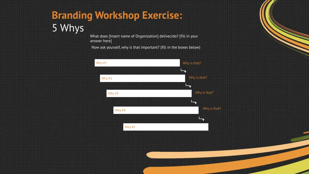 branding workshop exercise 5 whys what does