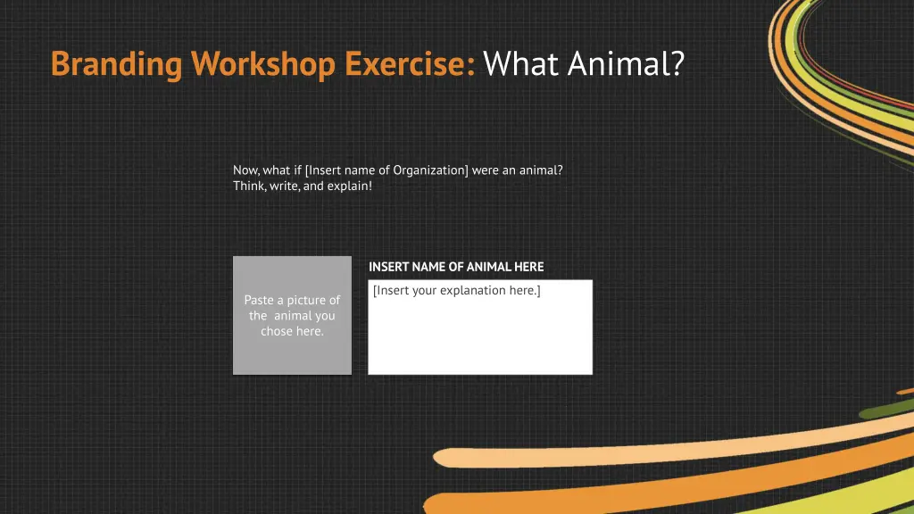 branding workshop exercise what animal