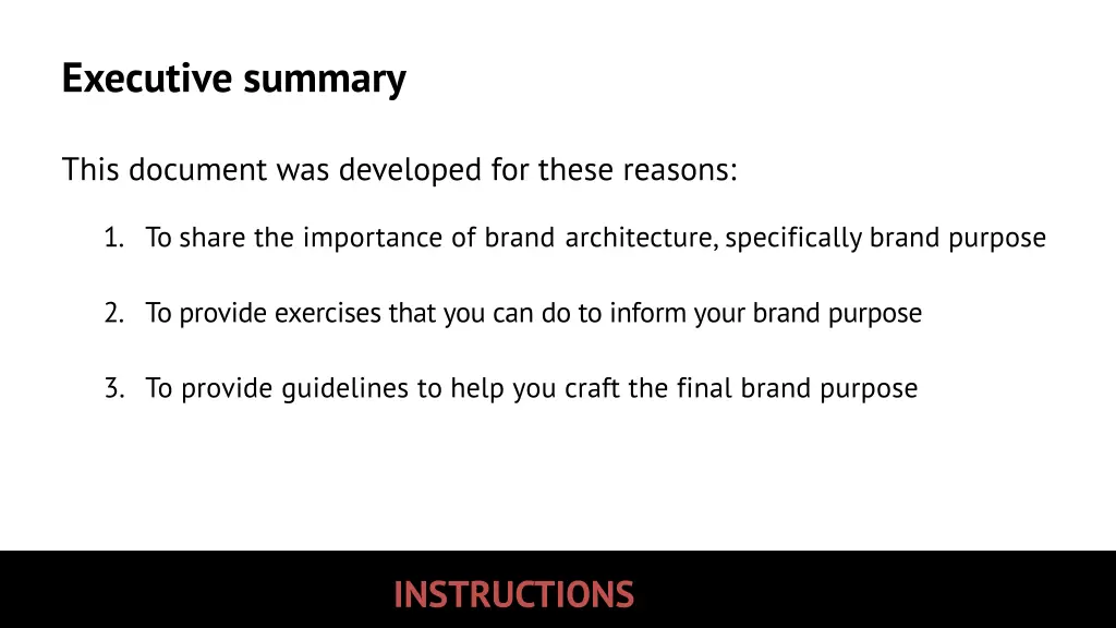 executive summary