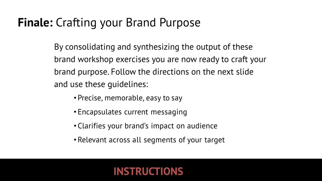 finale crafting your brand purpose
