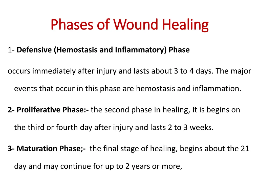 phases of wound healing phases of wound healing