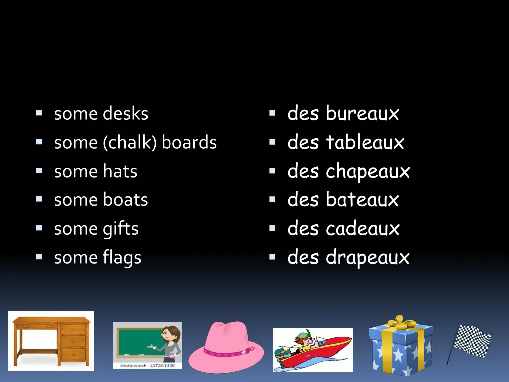 des bureaux des tableaux des chapeaux des bateaux