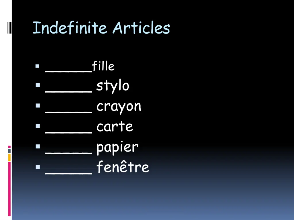 indefinite articles 2