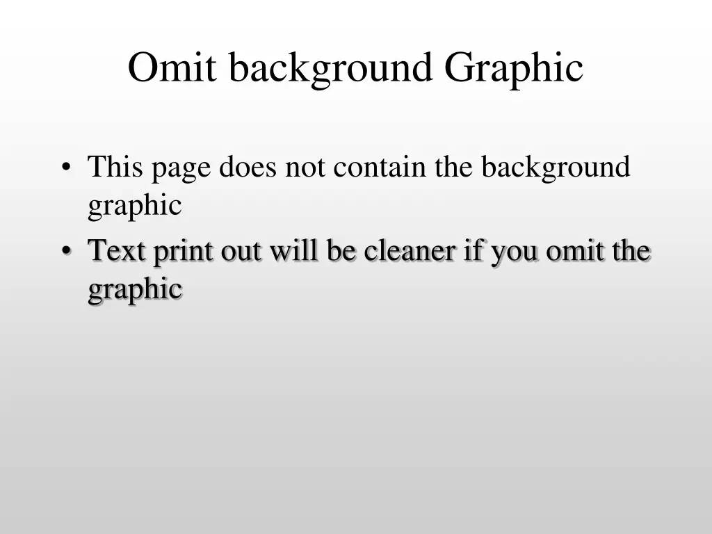 omit background graphic