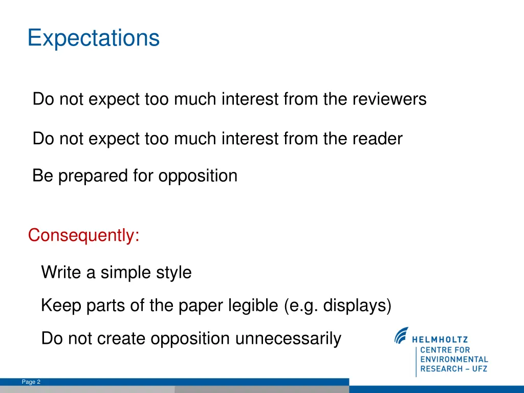 expectations