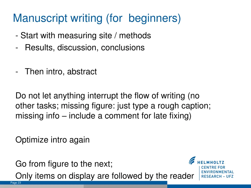 manuscript writing for beginners