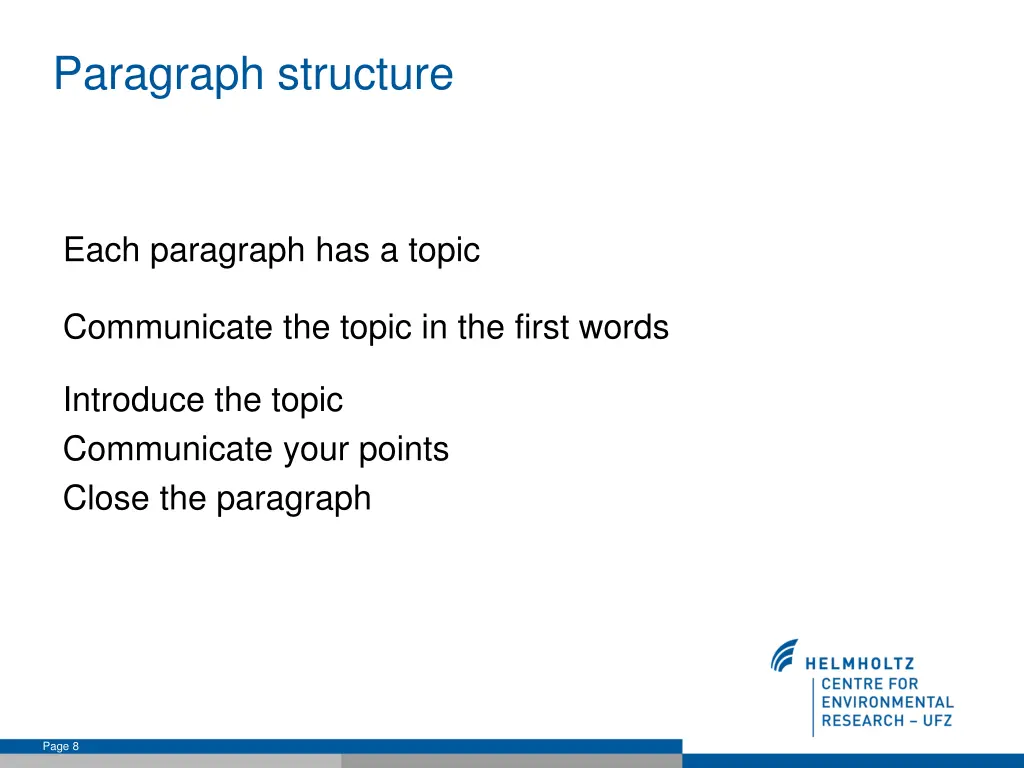 paragraph structure