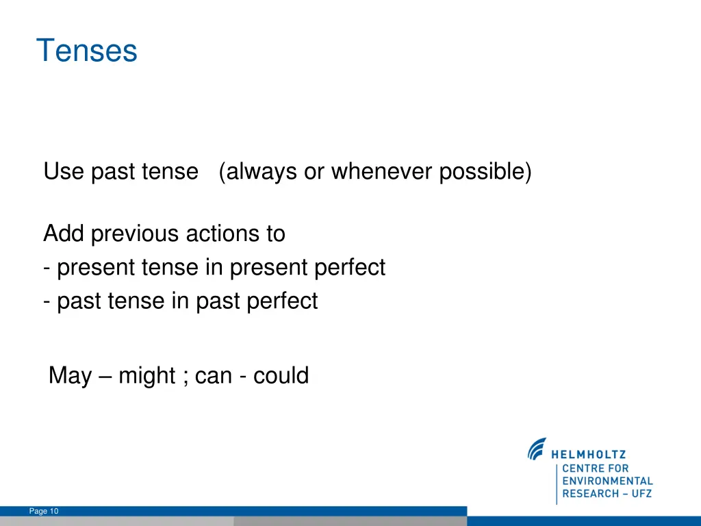tenses