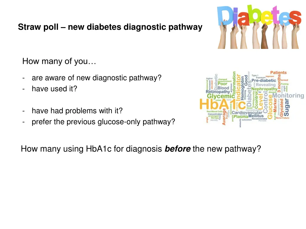 straw poll new diabetes diagnostic pathway