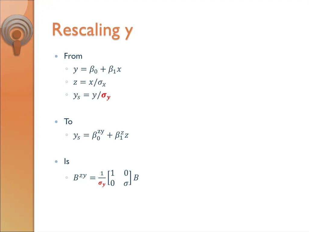 rescaling y