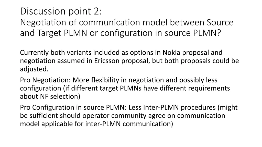 discussion point 2 negotiation of communication