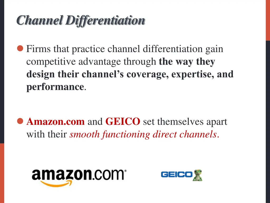 channel differentiation