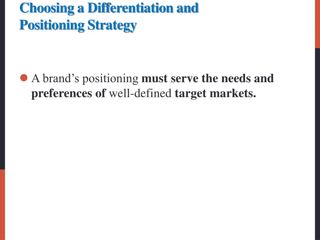 choosing a differentiation and positioning