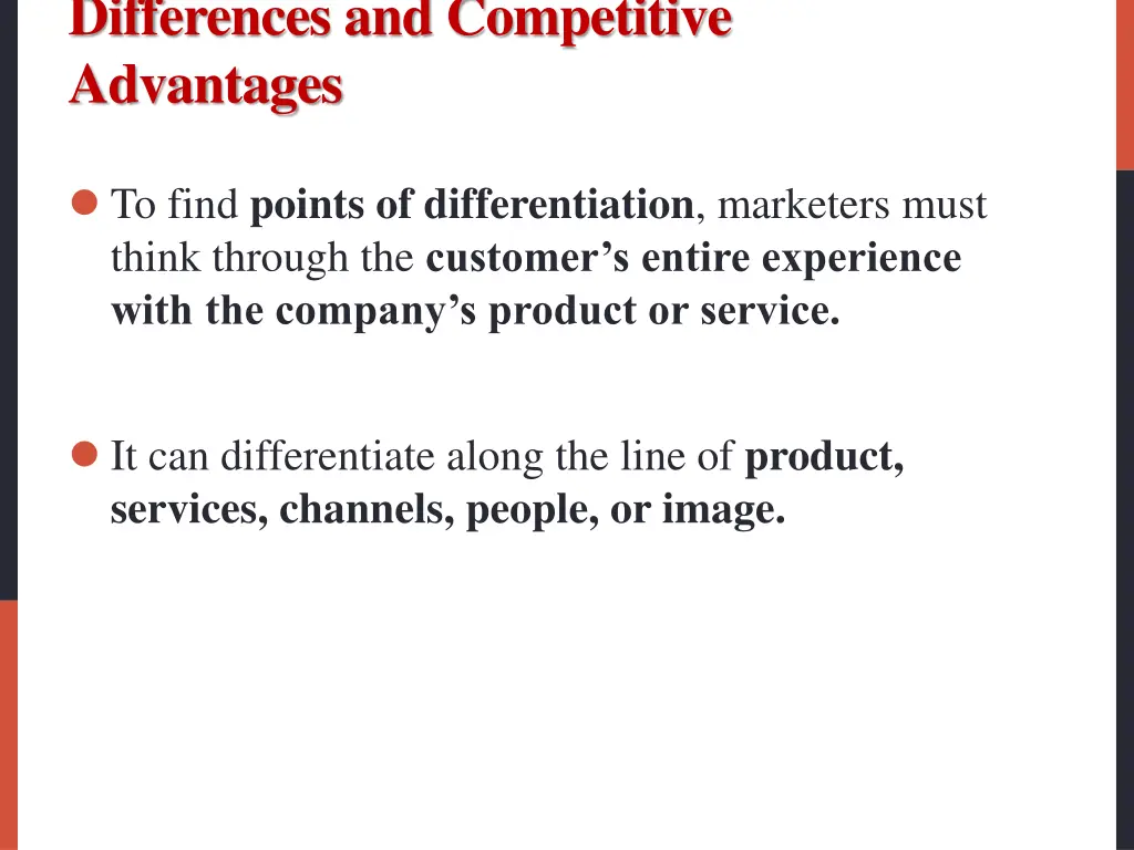 differences and competitive advantages 1