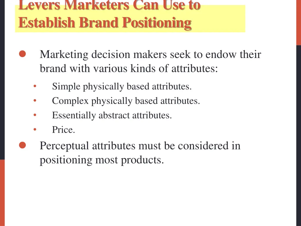 levers marketers can use to establish brand
