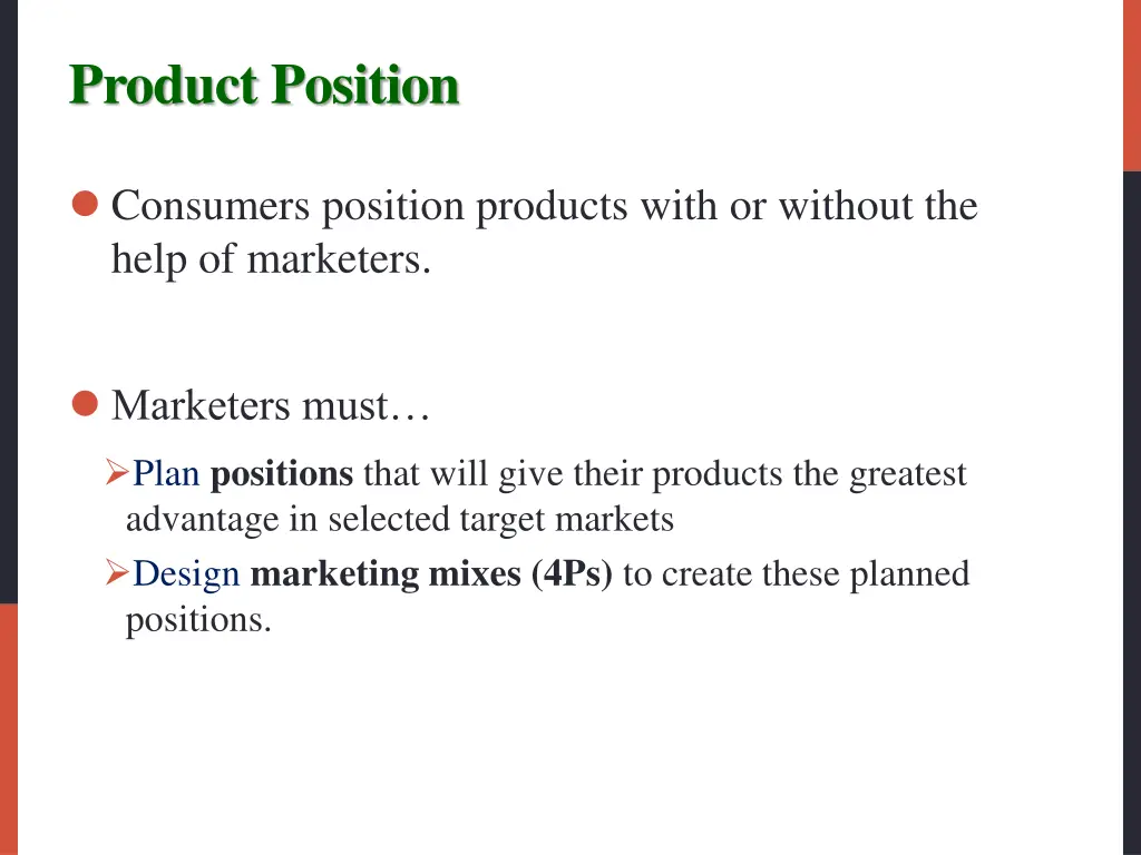 product position 1