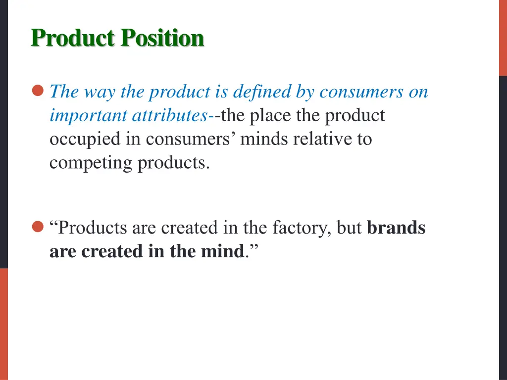 product position