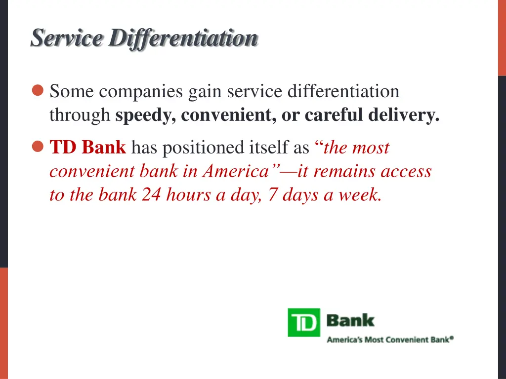 service differentiation