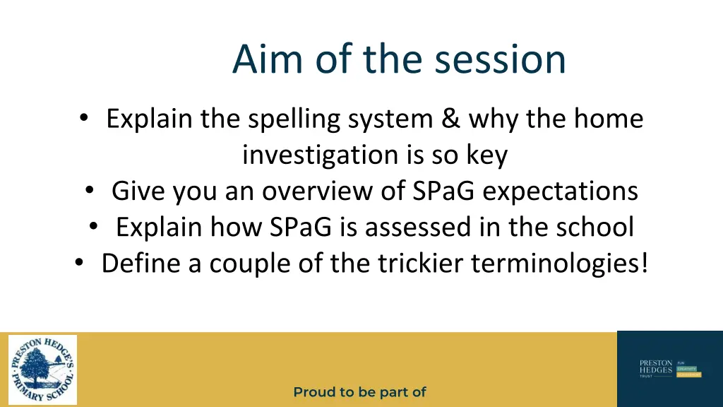 aim of the session
