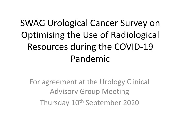 swag urological cancer survey on optimising