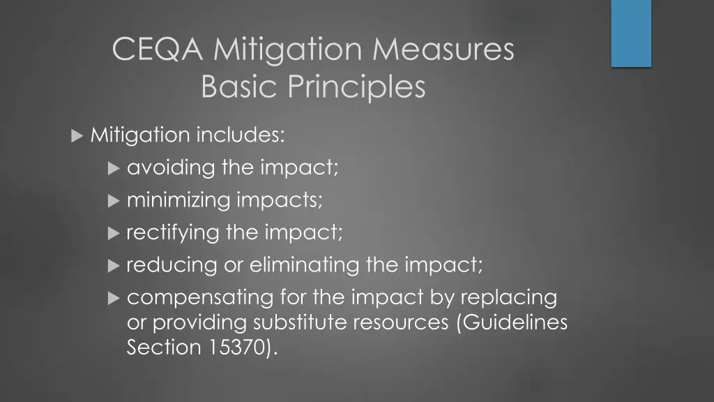 ceqa mitigation measures basic principles 4