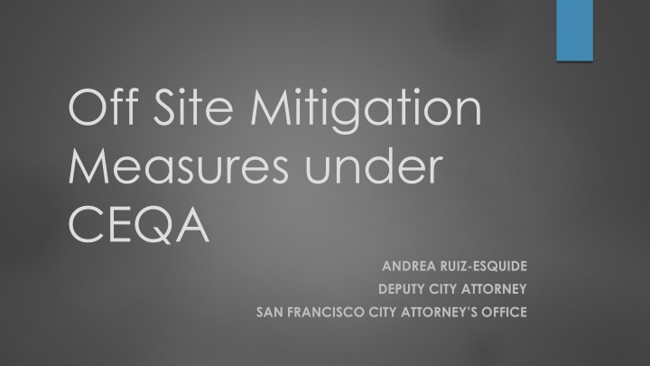 off site mitigation measures under ceqa