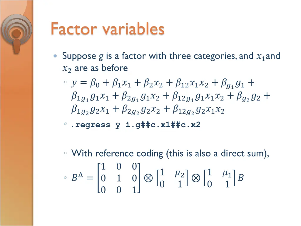 factor variables