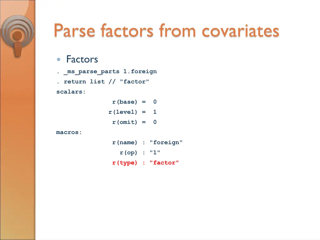 parse factors from covariates