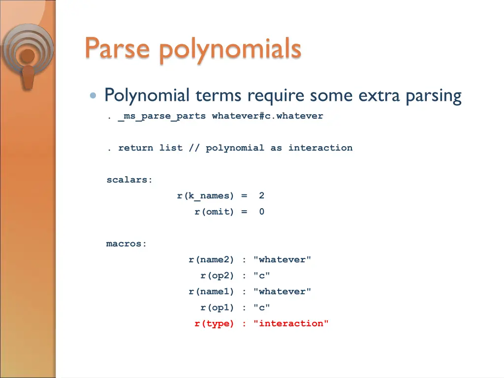 parse polynomials