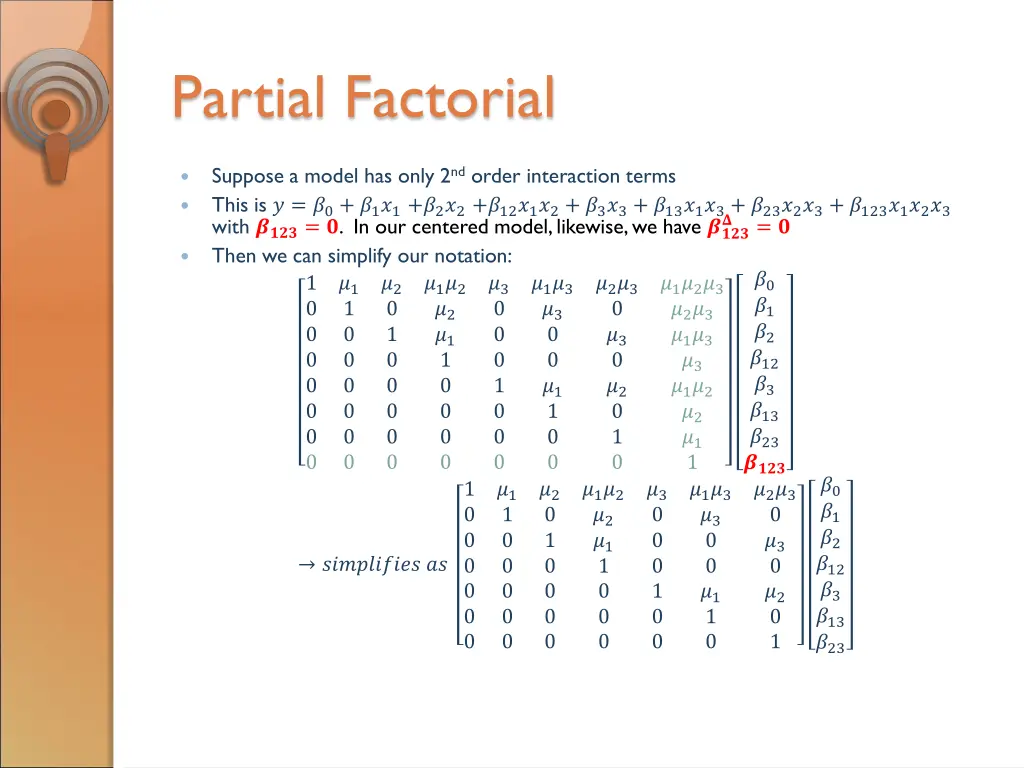 partial factorial